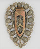 Glass Works Amethyst Pearl Floral Dress Clip Vintage Figural Pin Brooch