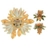 Corocraft Chrysanthemum Bouquet Floral Vintage Figural Brooch & Earring Set