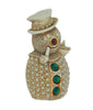 Dodds Pipe Smoking Christmas Snowman Vintage Figural Brooch