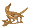 Coro Sterling Bird on Branch Vermeil Vintage Figural Pin Brooch