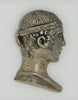Silson Greecian Roman Profile Fur Clip Vintage Costume Figural Pin Brooch