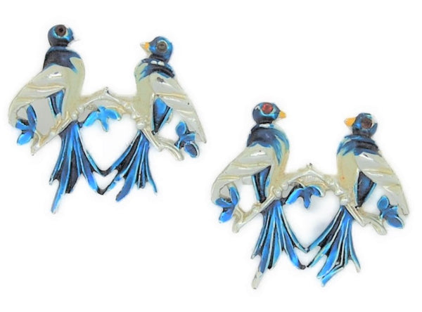 Gerrys Bluebirds Scatter Pins Vintage Figural Brooch Set