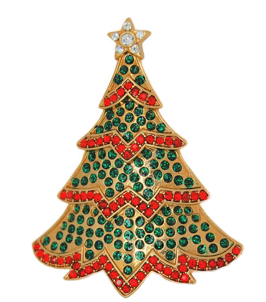Monet Classic Garland Christmas Tree Vintage Figural Costume Brooch