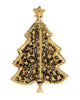 Christmas Holiday Garnet Rhinestones Tree Vintage Figural Pin Brooch