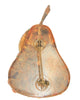 Austria Forbidden Fruit Amber Lucite Pear Vintage Figural Pin Brooch