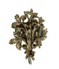 Exquisite Christmas Edelweiss Floral Bouquet Vintage Figural Brooch