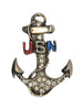 Reja Sterling USN Anchors Away WW2 Patriotic Vintage Figural Brooch