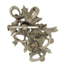 BJ Beatrix Triple Silver Bells Rhinestone Vintage Figural Pin Brooch