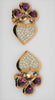 Made in Italy High-End Heart Dangle CZ Vintage Figural Earrings