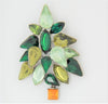 Gorgeous Greens Christmas Holiday Tree Vintage Figural Brooch