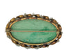 Neiger Peking Jade Wrap Beaded Wire Oval Vintage Figural Pin Brooch
