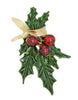Christmas Holly & Berries Vintage Figural Costume Brooch