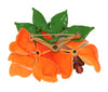 Bright Orange Floral Petals & Blossoms Vintage Figural Pin Brooch