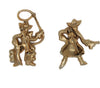 Coro Cowboy Cowgirl Roping Small Series Vintage Figural Brooch Set