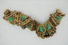Selro Selini Green Pyramid Lucite Link Vintage Figural Bracelet