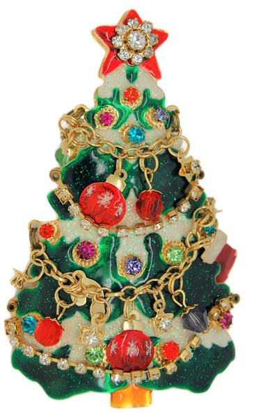 LATR 2Go Christmas Tree Ornaments & Chains Vintage Figural Brooch - MIB