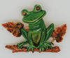 Original by Robert Grinning Frog Large Enamel Vintage Costume Figural Pin Brooch