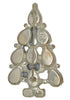 RON Aqua Teardrops Christmas Tree Vintage Figural Brooch