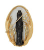 Swoboda Temple Empress Goddess Peridot Stone Vintage Figural Pin Brooch