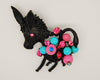 Carnegie Japanned Donkey Figural Brooch Pin 1940s - Mink Road Vintage Jewelry