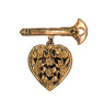 Sweetheart Perfume WW2 Key to My Heart Vintage Figural Brooch
