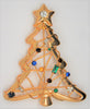 Christmas Tree Wire Wrapped Rhinestone Ornaments Vintage Figural Brooch