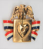 Coro Sweetheart WW2 Patriotic Heart Locket Fur Clip Vintage Figural Pin Brooch
