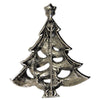 Avon Christmas Tree Marcasite & Dark Ruby Rhinestones Vintage Figural Brooch