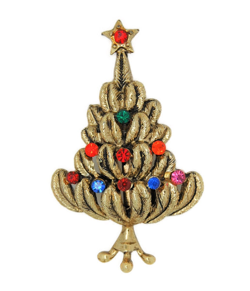 Beatrix BJ Banana Christmas Tree Vintage Figural Pin Brooch