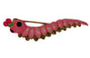 CFW Baby Pink Bug Centipede Vintage Costume Figural Pin Brooch