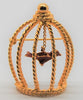 Jeanne Bird Cage Dangling Red Canary Vintage Figural Pin Brooch