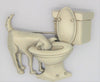 JJ Jonette Bathroom Drinking Dog Vintage Figural Brooch