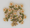 Monet Floral Bouquet Flowers Vintage Costume Figural Pin Brooch