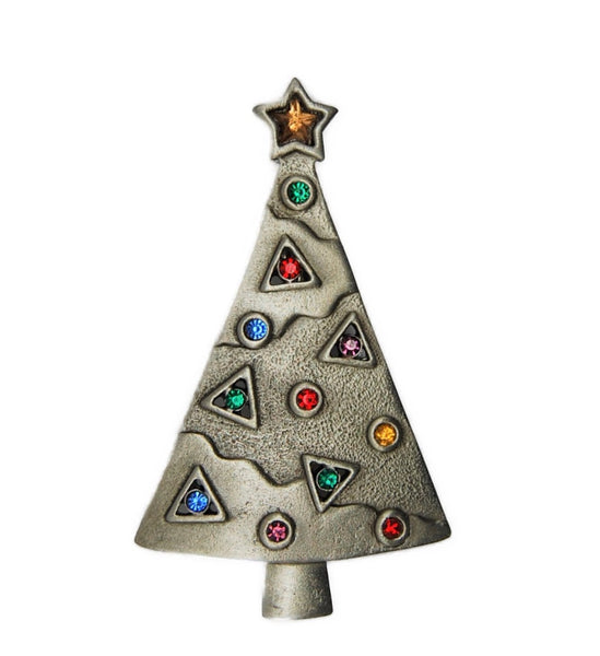 JJ Jonette Triangles & Circles Christmas Holiday Costume Pin Brooch