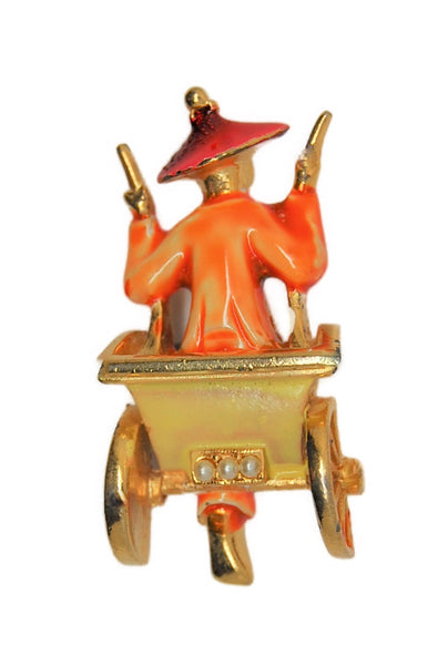 Coro Rickshaw The Good Earth Movie Tie-In Vintage Figural Brooch