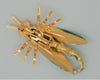 Big Curly Tail Flying Bug Insect Vintage Costume Figural Pin Brooch