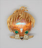 Lisner Circus Translucent Lion Vintage Figural Pin Brooch - RARE