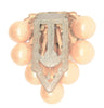 Grapes Pearl Dress Clip Antique Vintage Figural Pin Brooch