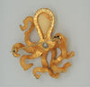 D'Orlan Celluloid Octopus Vintage Figural Costume Pin Brooch