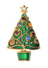 Weingeroff Christmas Enamel Earrings Tree Vintage Figural Brooch
