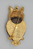 Coro Craft Carved Faux Amber Jelly Belly Owl Vintage Figural Pin Brooch Pendant