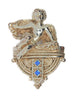 Vatican Signed Library Angel Award Vintage Figural Pin Brooch