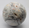 Sphere - Mexican Crazy Lace w/ Crystal Vugs 3 Inch Agate