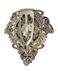 Art Deco Floral Decollete Morning Glory Dress Clip Vintage Figural Pin Brooch