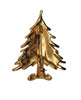 LIA Enamel Candles Gold Tone Christmas Tree Vintage Figural Brooch