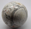 Sphere - Mexican Crazy Lace w/ Crystal Vugs 3 Inch Agate