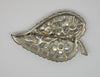 Creative Craft Floral Leaf Rhinestone Pot Metal Vintage Figural Pin Brooch - 1930s