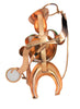Art Deco Copper Lampl Cowboy Wire Lasso Vintage Figural Pin Brooch 1930s