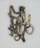 Lemur Monkeys Branch Sterling Vintage Figural Pin Brooch