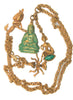 ART Buddha Temple Dancer Snake Charmer Vintage Figural Charm Necklace